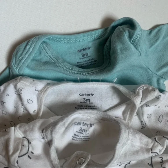 Carter’s Baby Long Sleeve Graphic Coveralls 3 Pack - Picture 4 of 6